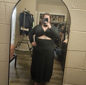 Old Navy Midi Dark Green Dress